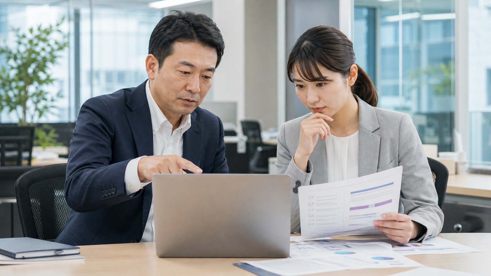 生成AIの出力を人が確認して業務に使える形へ整えている様子