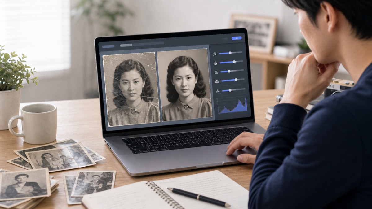 AI補正で写真を加工しすぎないための確認イメージ