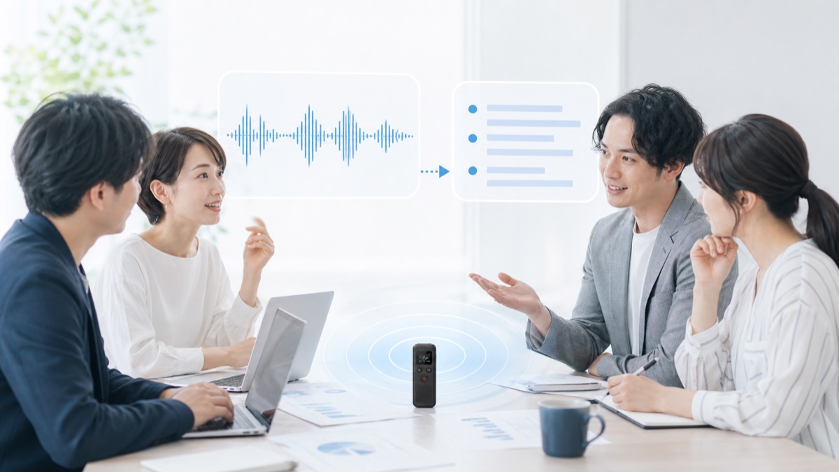 録音から文字起こしと要約までの流れ